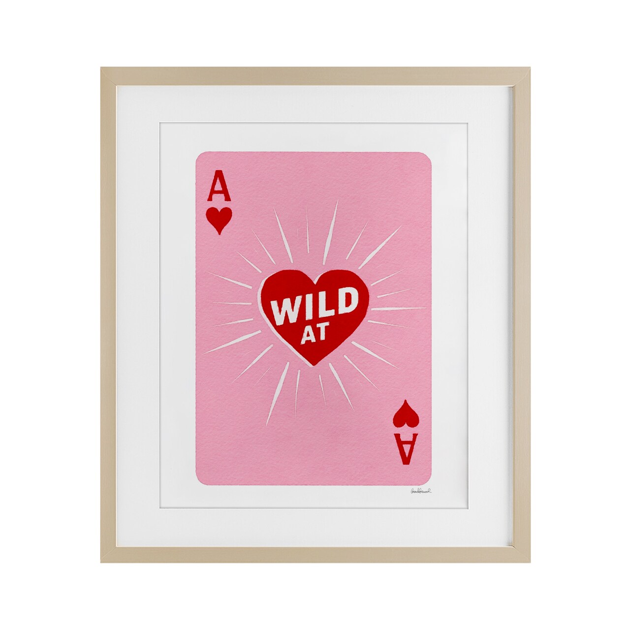 Stupell Industries Wild At Heart Card Framed Print Under Glass, design by Amanda Greenwood